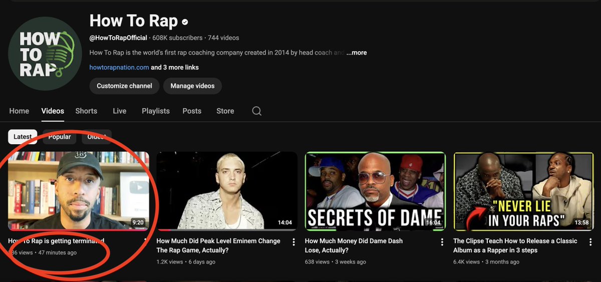 HowToRapNation's tweet image. Just took this screenshot today at 12:19PM East Coast US time for the record