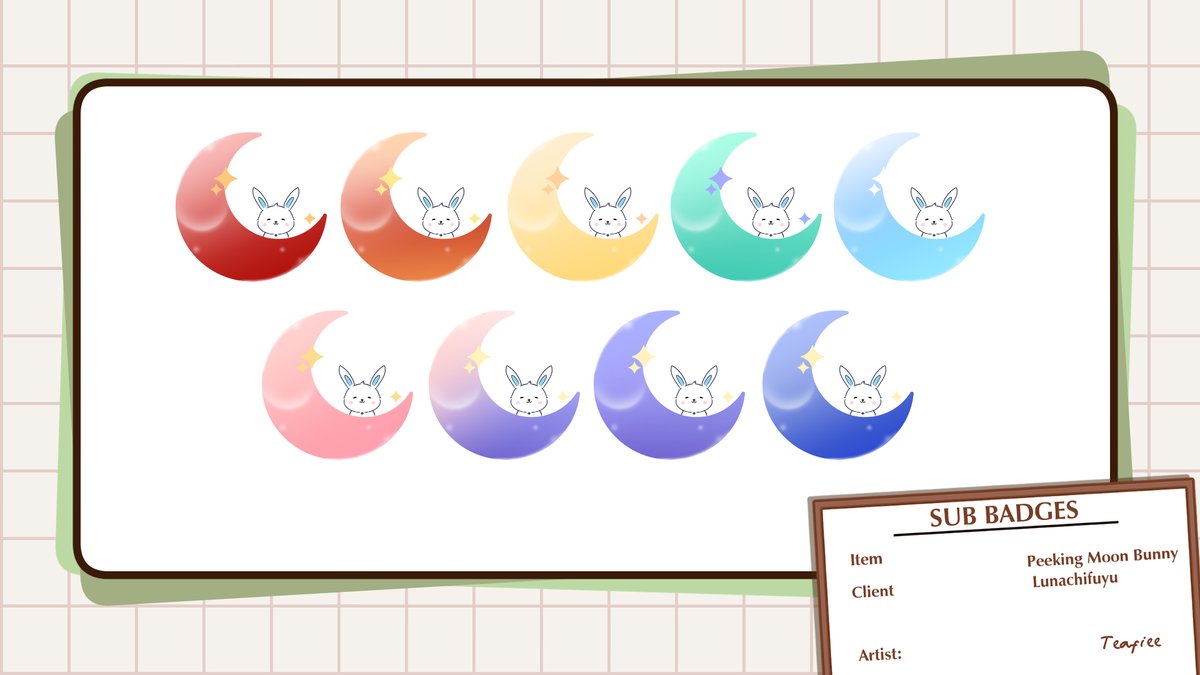 Newly addition sub badges for <a href="/LunaChifuyu/">Luna💫🐰</a> 
#LunARTchi