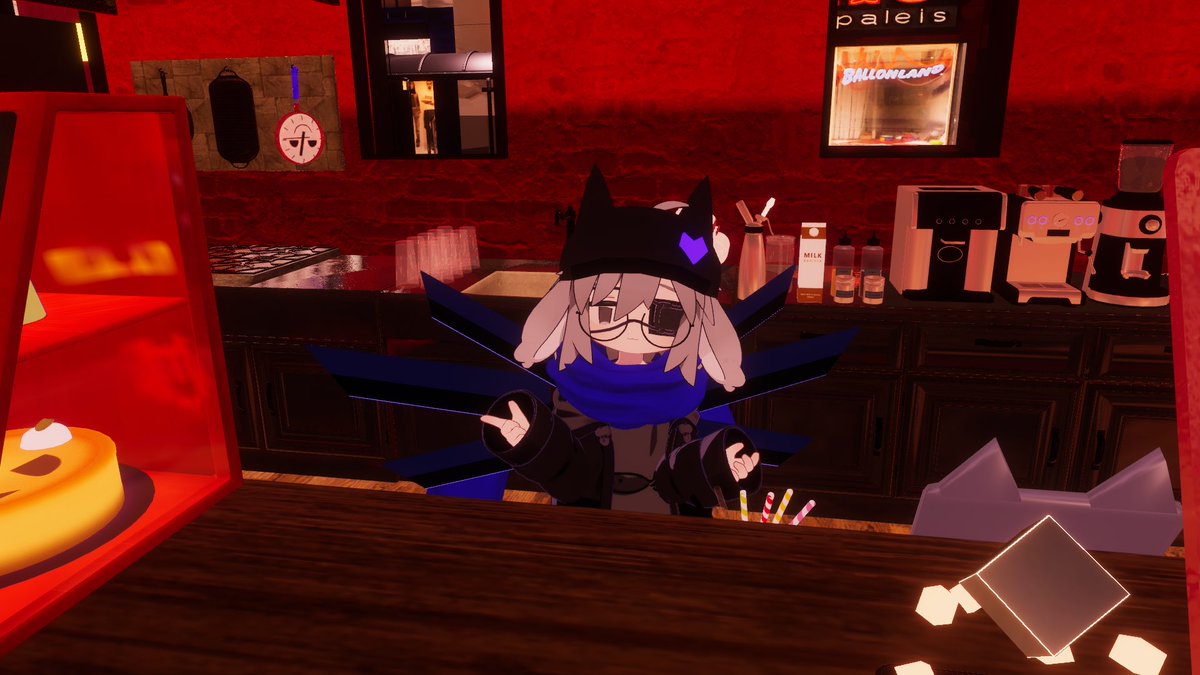 C6H4Cl2yami_VT's tweet photo. #TerrosofNowhere
#ToN
#ToN_Cafe
#VRChat
いらっしゃい、今日は何にするんだい? https://t.co/MB6yGESjji