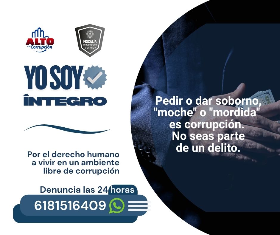 FECCED's tweet image. 🙅‍♀️🙅‍♂️ Cero tolerancia a la corrupción y la tortura
Tu denuncia es importante.
 📢fiscaliaanticorrupciondurango.gob.mx
 ✋ #NoALaTortura ⚖️ #FECCED 🛡️ #AltoALaCorrupción