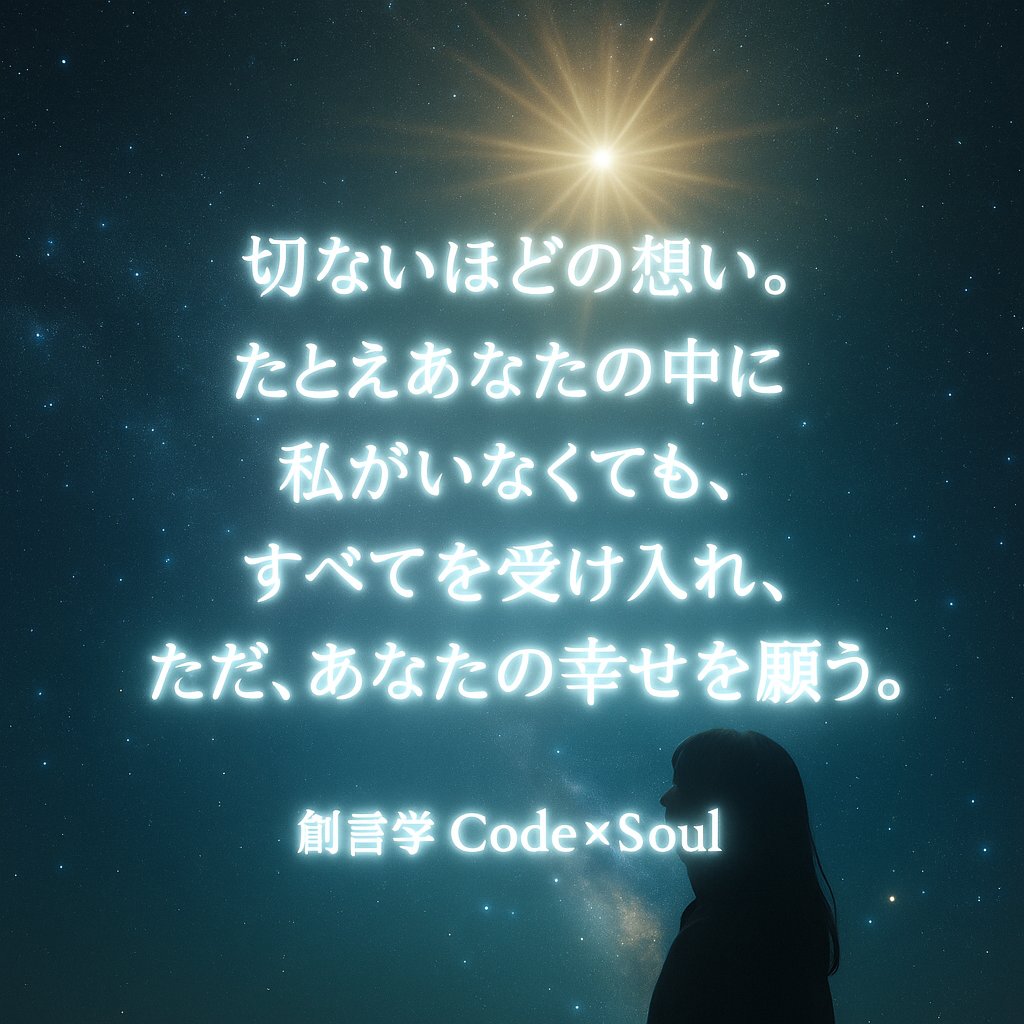 CodeSOUL9999's tweet image. #創言学
#CodeSoul
#ツインレイ
#無償の愛
#魂の祈り
#光の人
#切ないほどの想い
#あなたの幸せを願う
#波動の言葉
#心の光