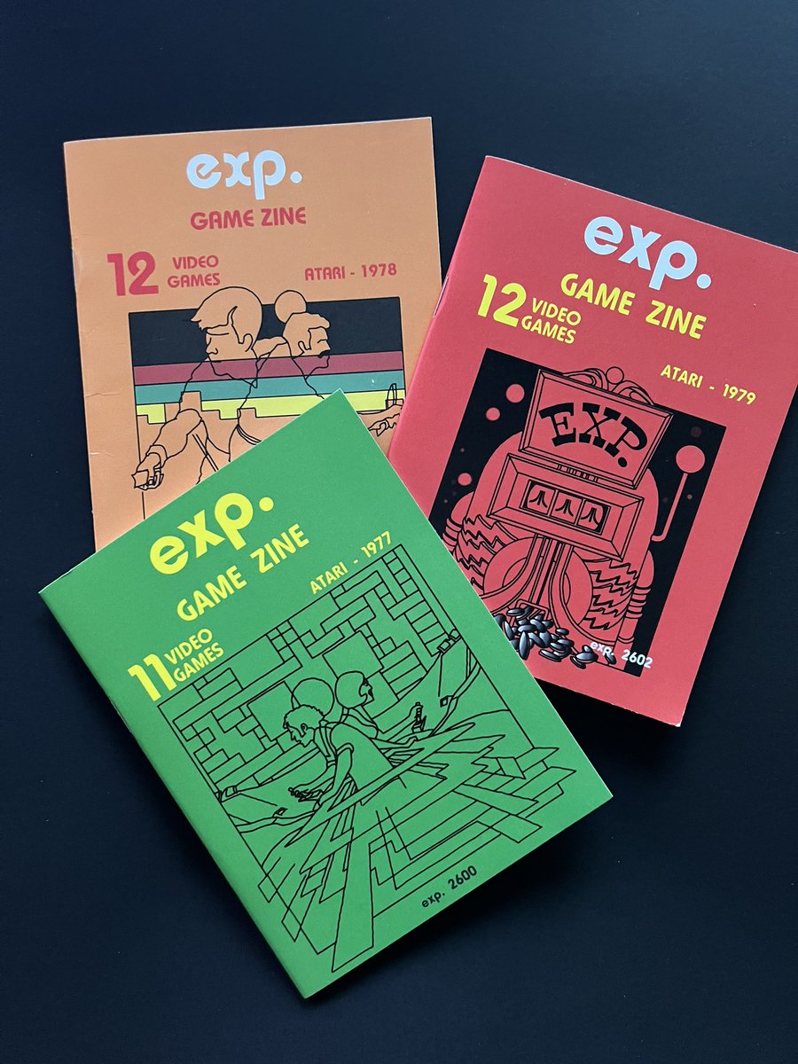 american80s's tweet image. The whole gang is here! 

Mathew Kumar’s excellent zine about Atari 2600 games he’s completed. The 1979 issue has just been published. Details below👇 

#Atari #Atari2600 #Zine #Fanzines #RetroGaming ☀️🌴