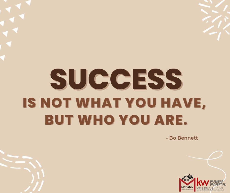 McCannProperti1's tweet photo. Success isn’t measured by possessions; it’s defined by character. Let your values guide your journey to greatness!
#successmindset #CharacterCounts #whoyouare #kellerwilliamspremiereproperties #mccannresidential #mccanncommercial #BoBennett #mondaymotivation https://t.co/KNP3YncSDw