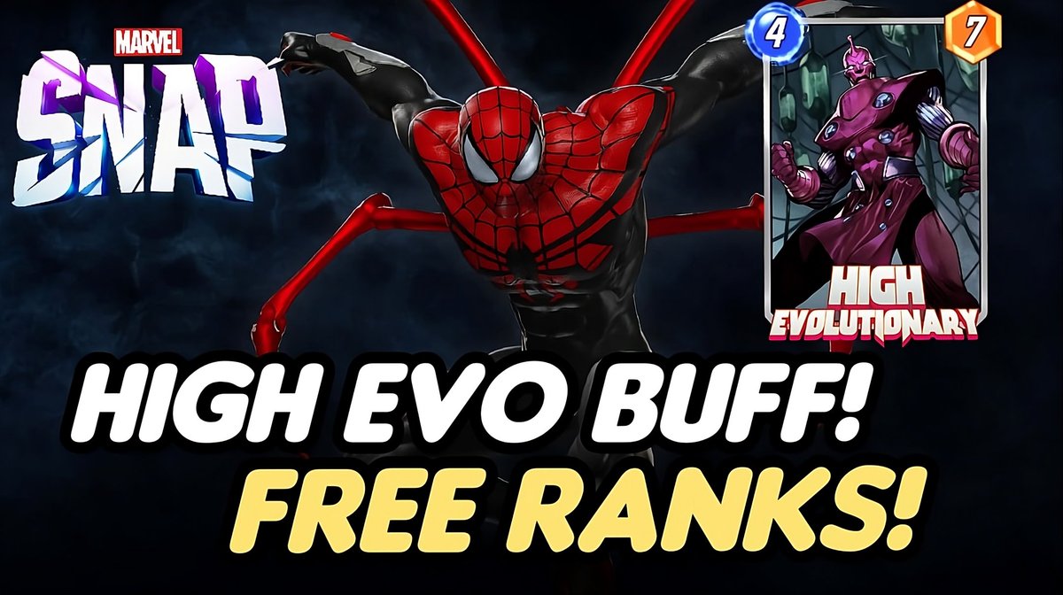 PastraSnap's tweet image. 🔥 ¡SUPERIOR SPIDEY + HIGH EVO está completamente INSANO!
Este combo te da FREE RANKS y gana cubos en el META de Marvel Snap.
Tenés que ver este mazo YA.
🎥 Video: youtu.be/W982HWx_HVw?si…
#MarvelSnap #SuperiorSpidey #HighEvolutionary