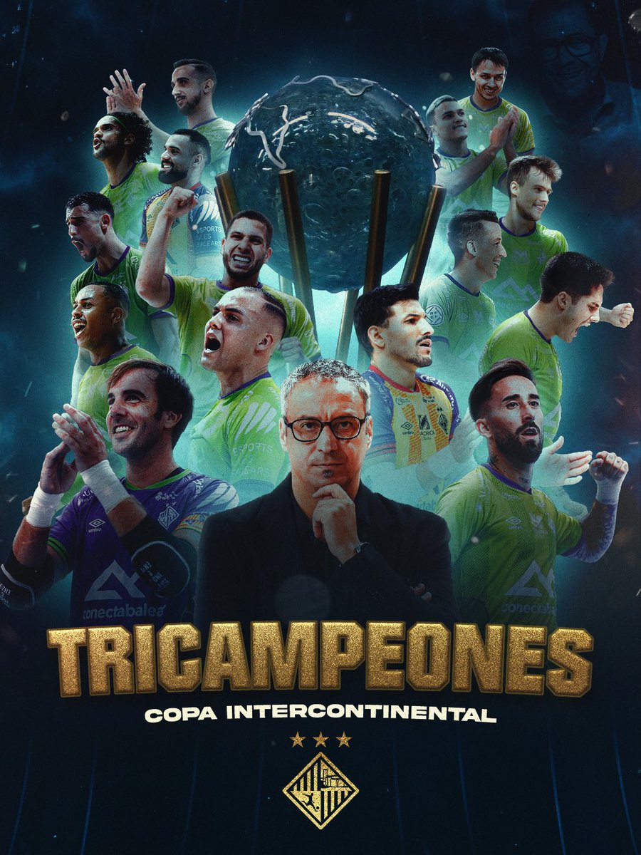 PalmaFutsal's tweet image. 🏆🏆🏆 TRICAMPEONES DEL MUNDO

#CopaIntercontinental2025