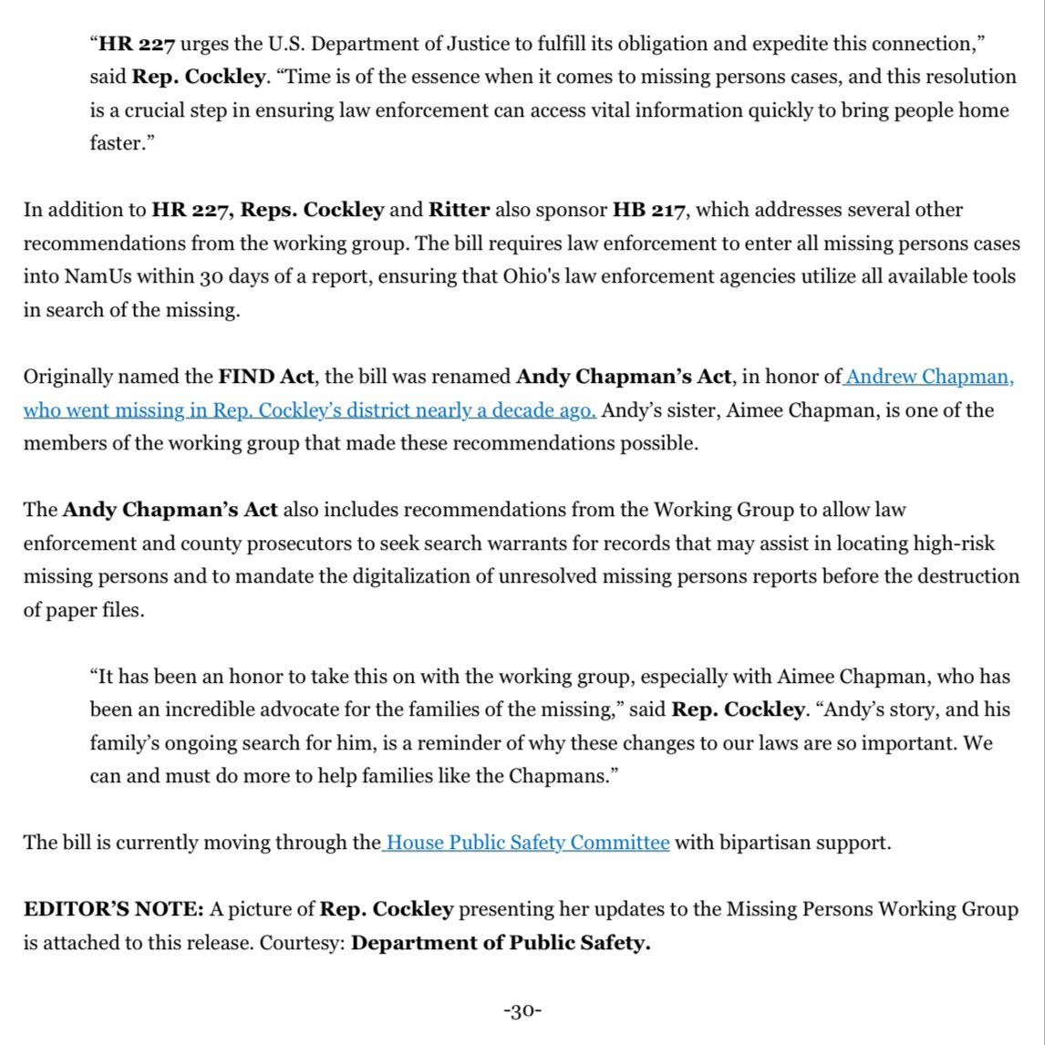 State Representative Christine Cockley tweet media