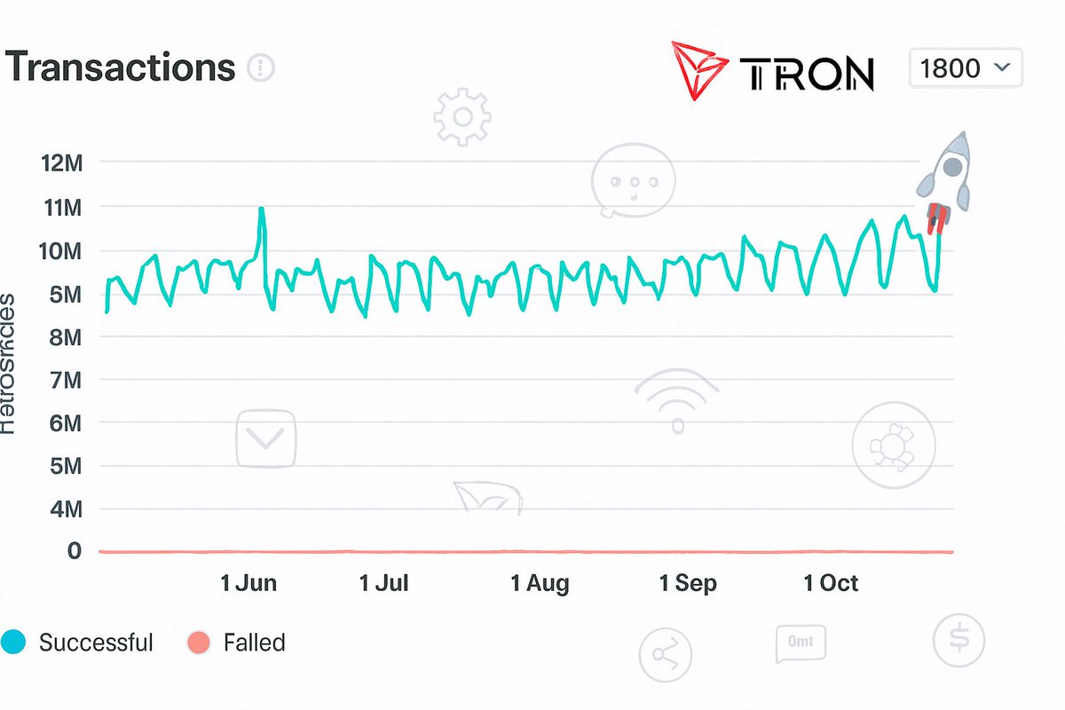 Y508__'s tweet image. 🔥 شبكة TRON لا تتباطأ أبدًا:  
📊 أكثر من 11.1 مليون عنوان نشط خلال أسبوع  
🚀 12.6 مليون معاملة في يوم واحد — أعلى رقم منذ عامين  
بدون ضجيج… فقط أداء نقي.  

#TRONGlobalFriends
#TRON #Blockchain #Crypto #Web3