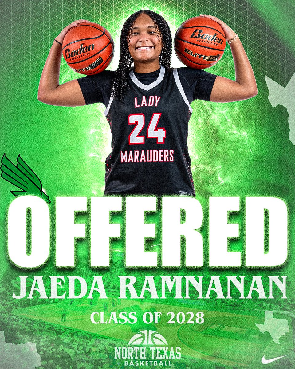 After a good conversation with <a href="/CoachJBurton/">Jason Burton</a> I’m very blessed to receive an offer from <a href="/MeanGreenWBB/">UNT Women's Basketball</a> Thank you for believing in me! #thankyoujesus #agtg
<a href="/TrueTexasHoops/">True Texas Hoops | Power 24 Circuit</a> 
<a href="/MarcusGBBall/">Lady Marauder Basketball</a>