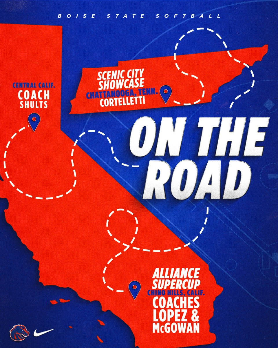 BroncoSportsSB's tweet image. From Cali to Chattanooga, our staff is out finding the future of Boise State Softball.

#BleedBlue | #WhatsNext