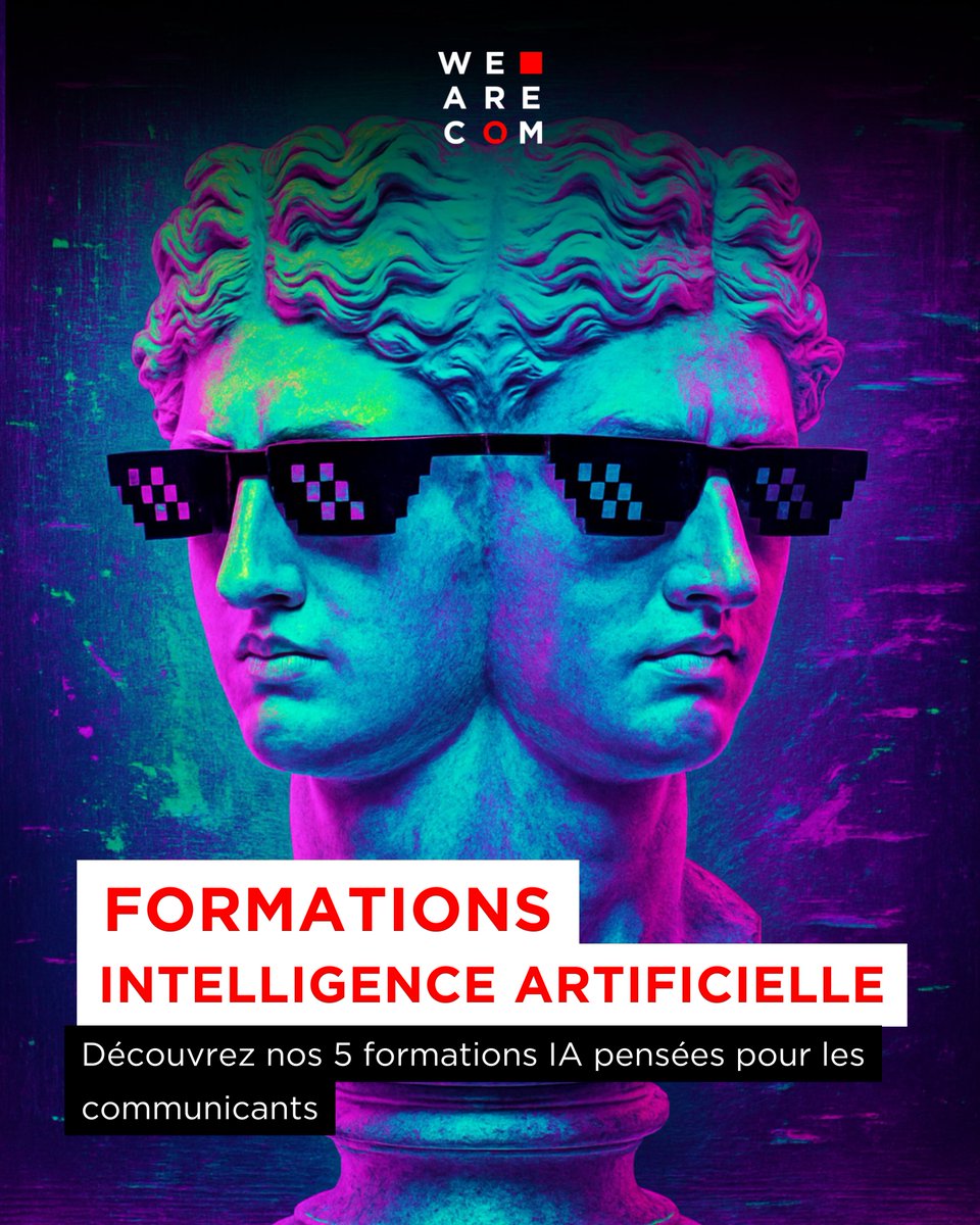 𝐄𝐭 𝐬𝐢 𝐯𝐨𝐮𝐬 𝐩𝐚𝐬𝐬𝐢𝐞𝐳 𝐞𝐧 𝐦𝐨𝐝𝐞 𝐈𝐀 ? 👀
L’intelligence artificielle n’est plus un sujet “à suivre”, c’est une compétence à maîtriser. Mais par où commencer ? Ou comment aller plus loin sans se noyer dans les tutos ? 😱

👉 Chez We Are COM, on vous forme