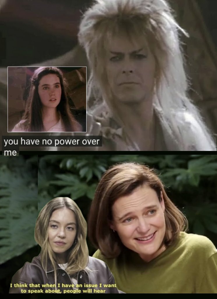 The message Sydney Sweeney conveys is more in her face; less in her words. The message is that Sydney controls the conversation; not the person conducting in the interview