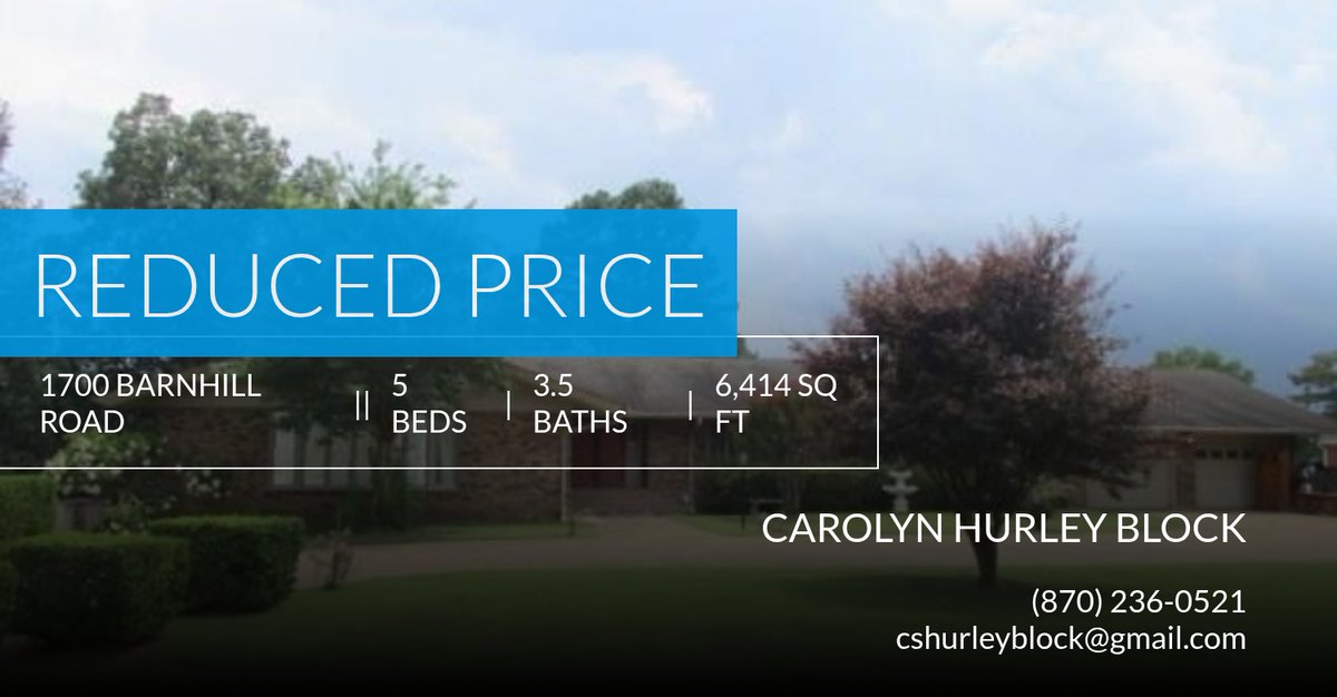 HurleyBlock's tweet image. 📍 Reduced Price 📍 This recently reduced home at 1700 Barnhill Road in Paragould won't last long, so, don't wait to set up a showing! Reach out here or at (870) 236-0521 for more information! homeforsale.at/1700_BARNHILL_…