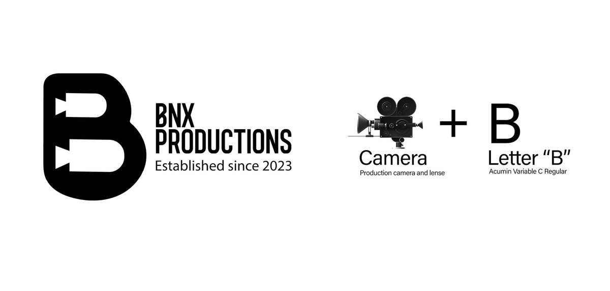Clancyarts_dez's tweet photo. The BNX Productions logo is a modern monogram built from the letter B, crafted to visually merge with the form of a camera. This fusion symbolizes the brand’s core mission capturing stories with precision, and cinematic vision. https://t.co/mlT2zIm4z5 https://t.co/gf73Mt2ehn