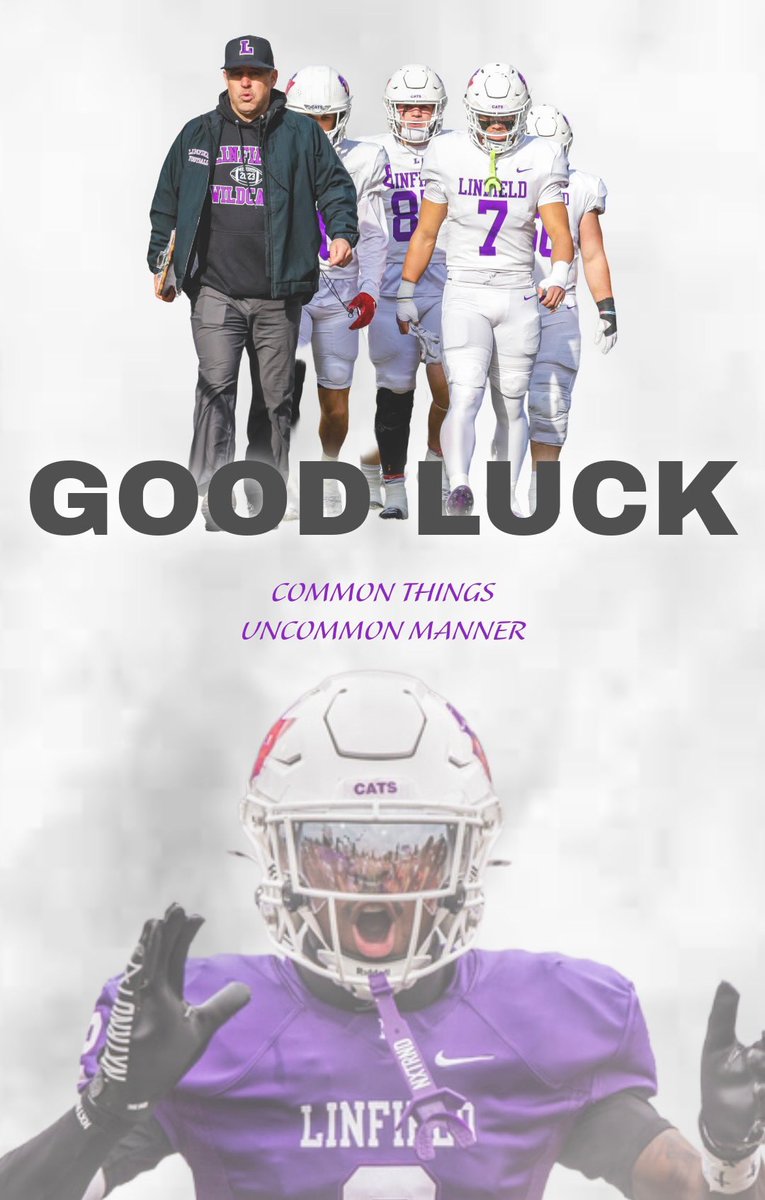 Thank you for the good luck wishes! <a href="/LinfieldFB/">Linfield Football</a>