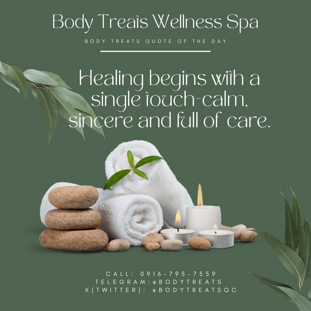 bodytreatsQC's tweet image. Relax. Refresh. Recharge. 🌿
#BodyTreatsWellness #CalmEveryday #SpaDay