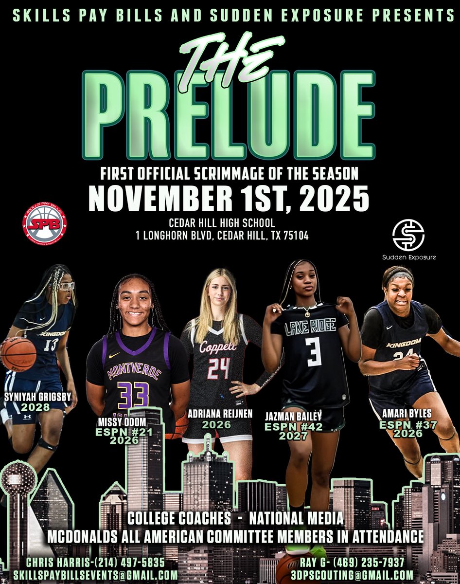 The Prelude Standout: 2027 Class

2027 PG Jazman Bailey 
2027 P Jayla Forbes 
2027 W Jemini Mitchell 
2027 F Madison Jones
And More
Link to Evals:
leftyy.net/post/the-prelu…