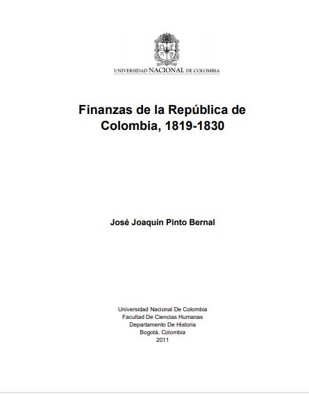Finanzas de la República de
Colombia, 1819-1830

repositorio.unal.edu.co/bitstream/hand…

 <a href="/rurda/">Ricardo Urdaneta</a> <a href="/maol_restre/">MartaRestrepoUribe</a> <a href="/iShosholoza/">Sr. Mapache 🇨🇴</a> <a href="/86Diayana/">Diana  Reuter A.</a> <a href="/dona_pily2/">DoñaPily</a> <a href="/JABP008/">Andrés Balaguera Preuss</a>