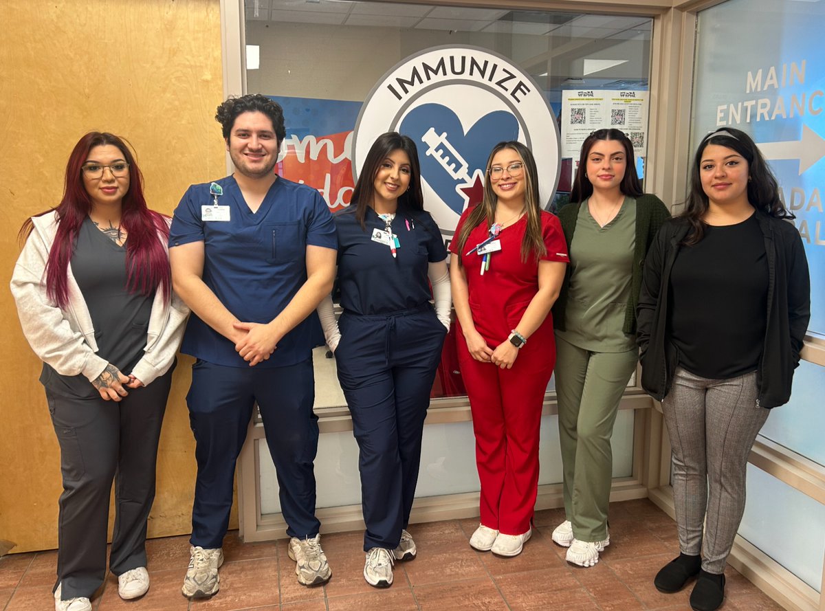 immunizeelpaso's tweet photo. Meet our newest faces at Immunize! 💙💙
We’re excited to welcome our student interns who are ready to learn, grow, and make an impact. Be sure to wish them good luck when you stop by one of our clinics!
#ImmunizeElPaso #WelcomeInterns #HealthcareHeroes https://t.co/dW64klexg5