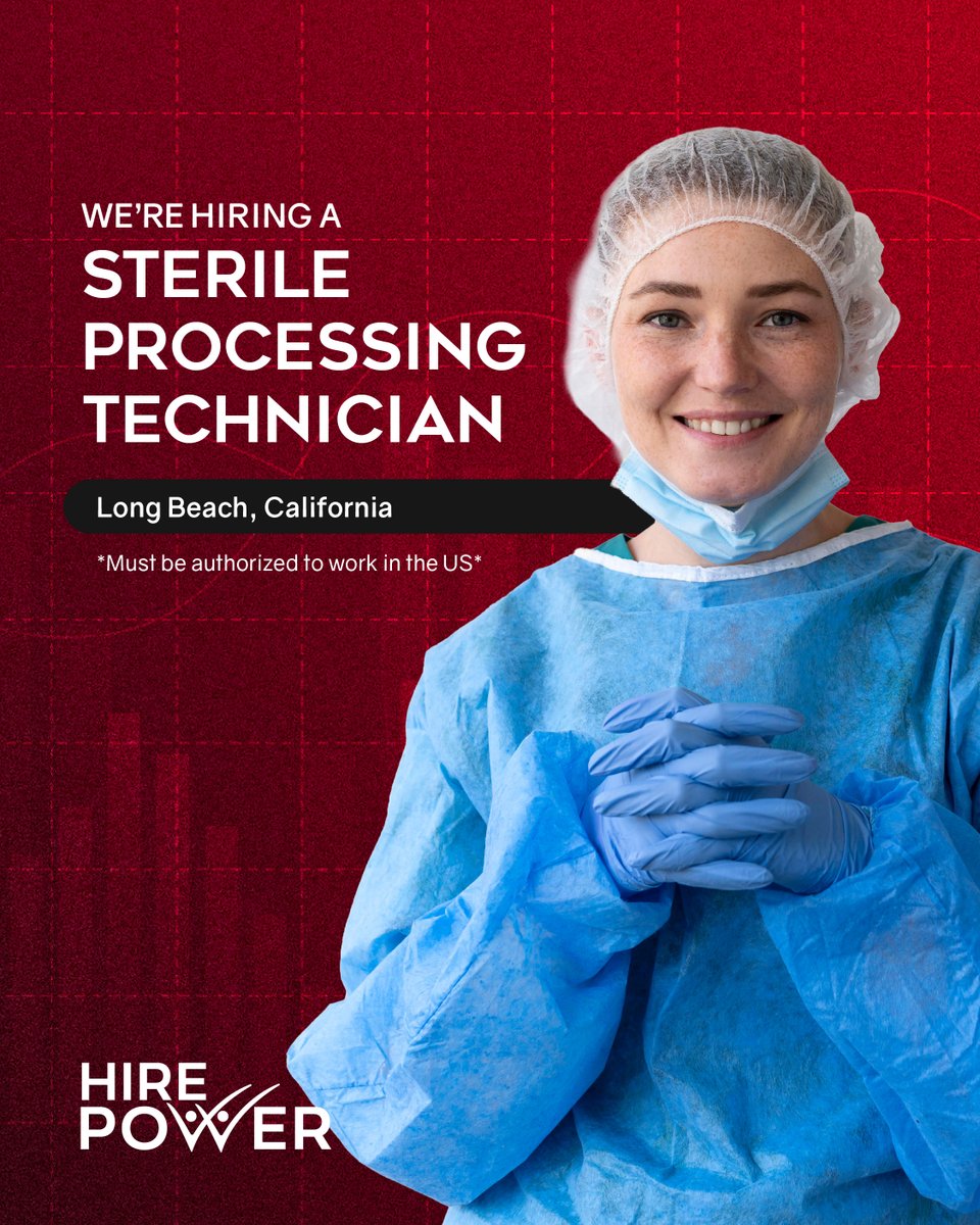 HPPStaffing's tweet image. Don’t scroll past this…
Your next opportunity: Sterile Processing Technician
Location: Long Beach, California
Applications open now, but not for long!

Apply today → job.hppstaffing.com/45330_Sterile_…

#NowHiring #SterileProcessingTechnician #CaliforniaJobs #NewOpportunity