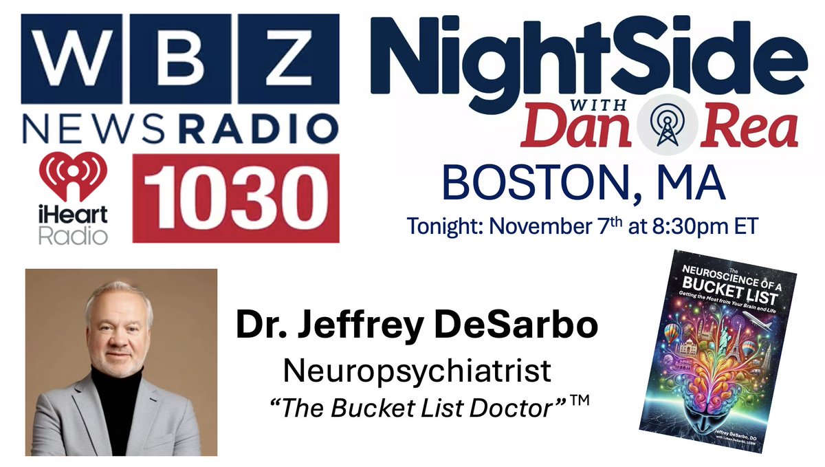 EDNNetwork's tweet image. Tonight in Boston at 8:30pm ET #Bucketlist #Neurocience #MentalHealth #BrainHealth #PersonalGrowth