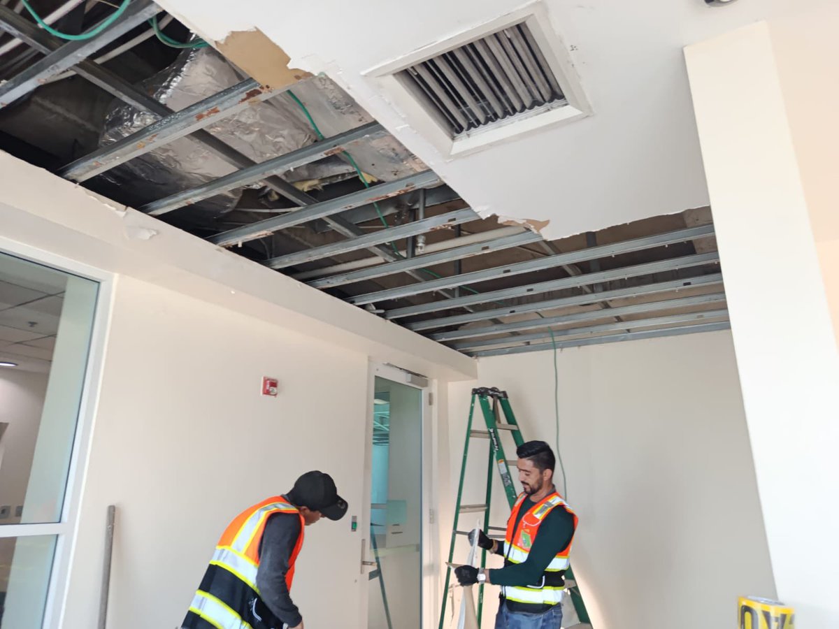 MBJAIRPORT's tweet photo. Our MBJ team and @aeropuertosGAP colleagues are making steady, safe progress on terminal repairs following #HurricaneMelissa.
Thank you for your patience as we work to restore full operations.
#MBJ #AirportUpdate #MBJRecovery #MBJxGAP https://t.co/n6npfhITyX