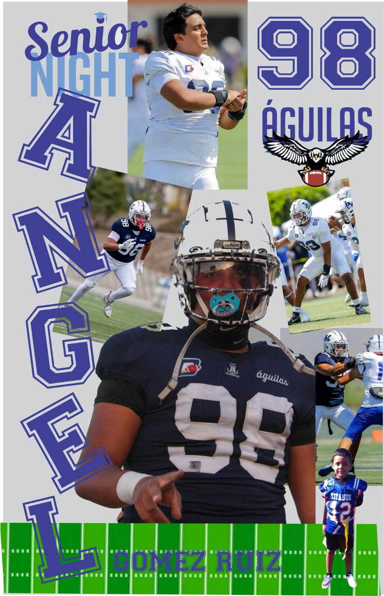 Senior Year. His final year of high school football. Time for important decisions is coming. #98 Águilas TJ.