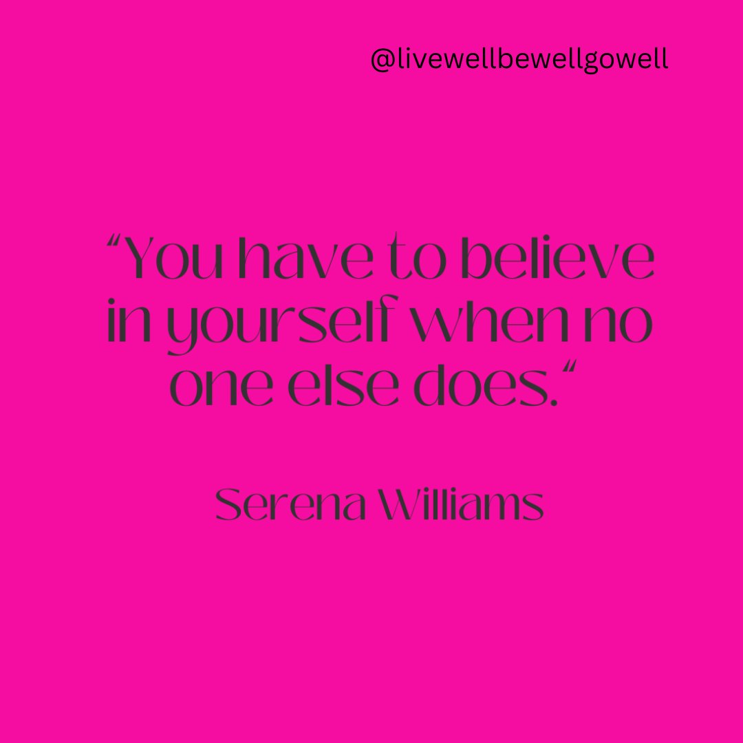livebegowell's tweet photo. "You have to believe in yourself when no one else does"
Serena Williams
@livewellbewellgowell

#serenawilliams #serenawilliamsfans #serenawilliamsquotes #quotestoliveby #quotesaboutlife #livewellbewellgowell #livelifewell #positivevibes #motivationalvibes https://t.co/LUFOzyifYP