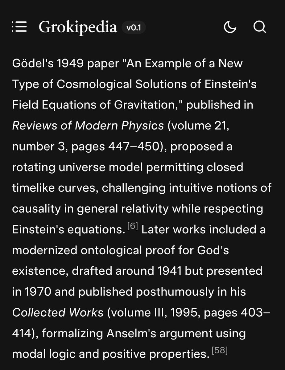 MichaelBulmer20's tweet image. WOW. #grokipedia #Gödel #truthseeker