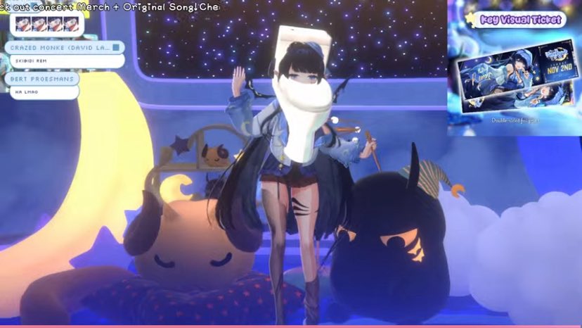 A little late for Halloween there <a href="/REMKanashibari/">REM Kanashibari😈💤Sleepover Stage Concert 2nd Nov</a>. Love the Skibidi toilet outfit though! 

#LiveDreaming #Remin4k