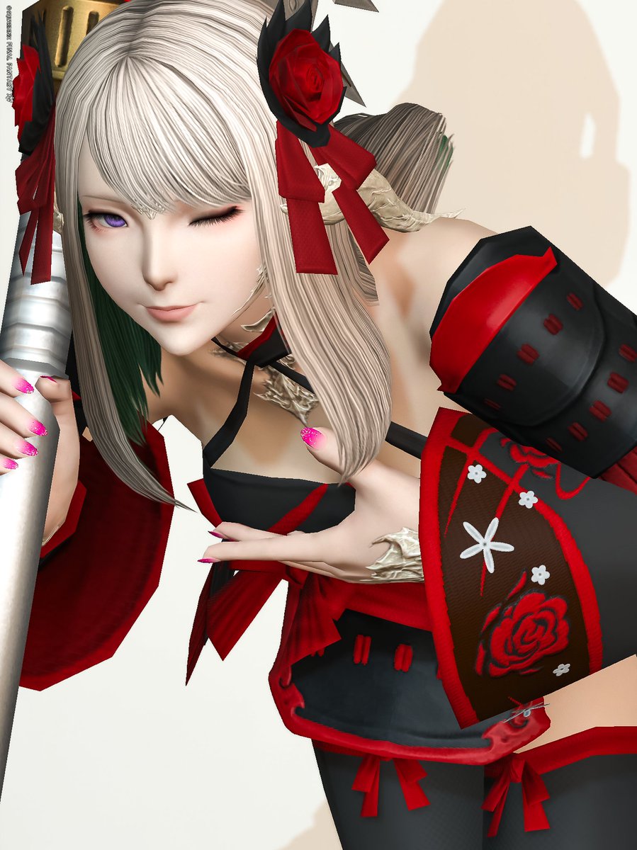 おはよーございまっす(〃∇〃)
紫水宮装備に戦士エモ可愛いですよね？(￣ー￣)✨
今日も1日楽しみましょーっ(〃∇〃)
#おはウラ
#本日のアウラ
#後角愛好会