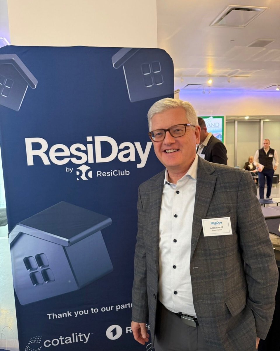 BeazerHomes's tweet photo. Thank you again to @NewsLambert and the @ResidentialClub team for including Beazer CEO Allan Merrill in a stellar lineup at #ResiDay2025. Allan lit up the stage speaking about how Beazer is helping buyers navigate affordability barriers and making owning a Beazer home more attainable by lessening the costs to operate a home. #enjoythegreatindoors