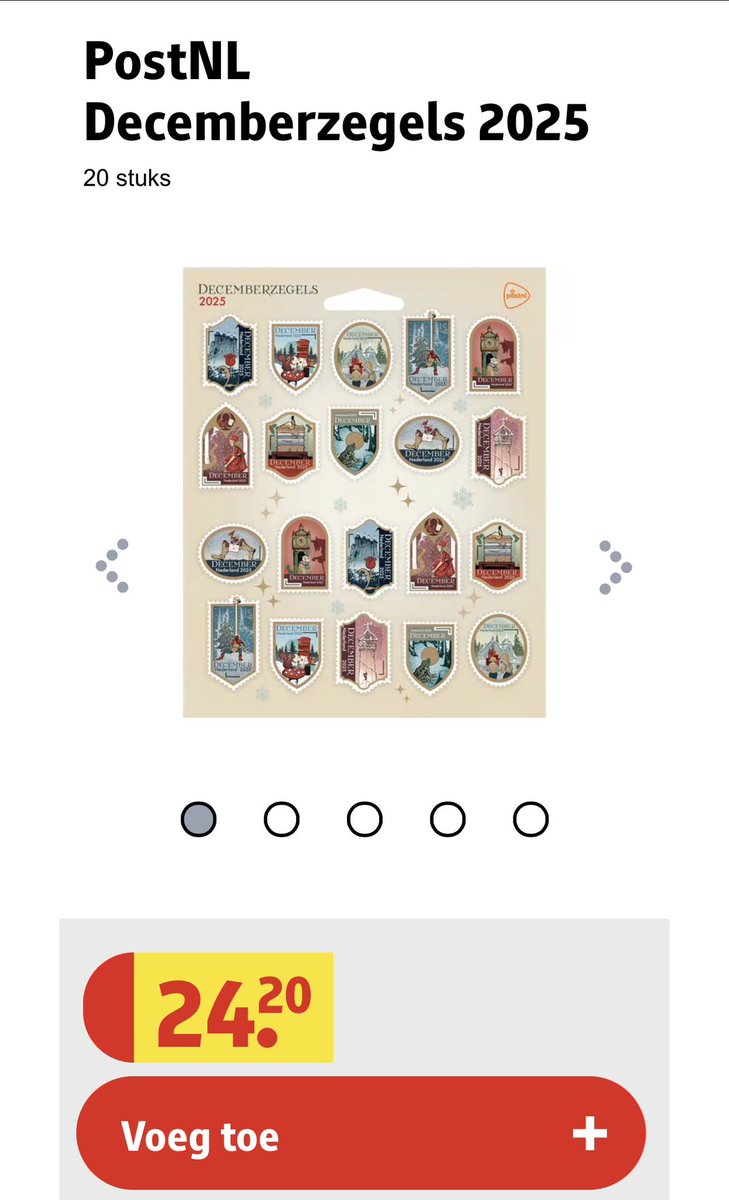 cindy_ve's tweet image. De #Efteling december zegels zijn nu al te bestellen online bij de #Kruidvat €24.20 voor 20 postzegels kruidvat.nl/postnl-decembe…