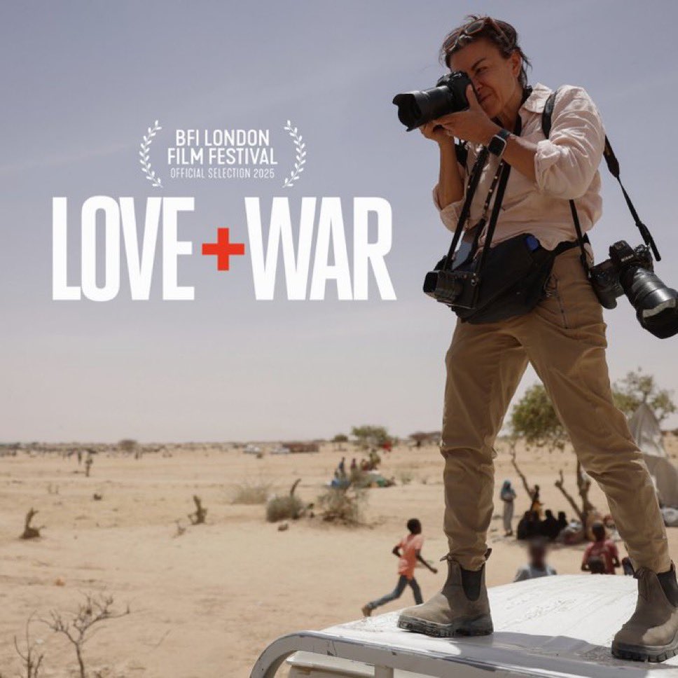 “Love+War” es sencillamente necesaria. Una historia que debe ser vista. Inspiradora. 
Potente. 
#Lovepluswarfilm <a href="/lynseyaddario/">lynsey addario</a> gracias!