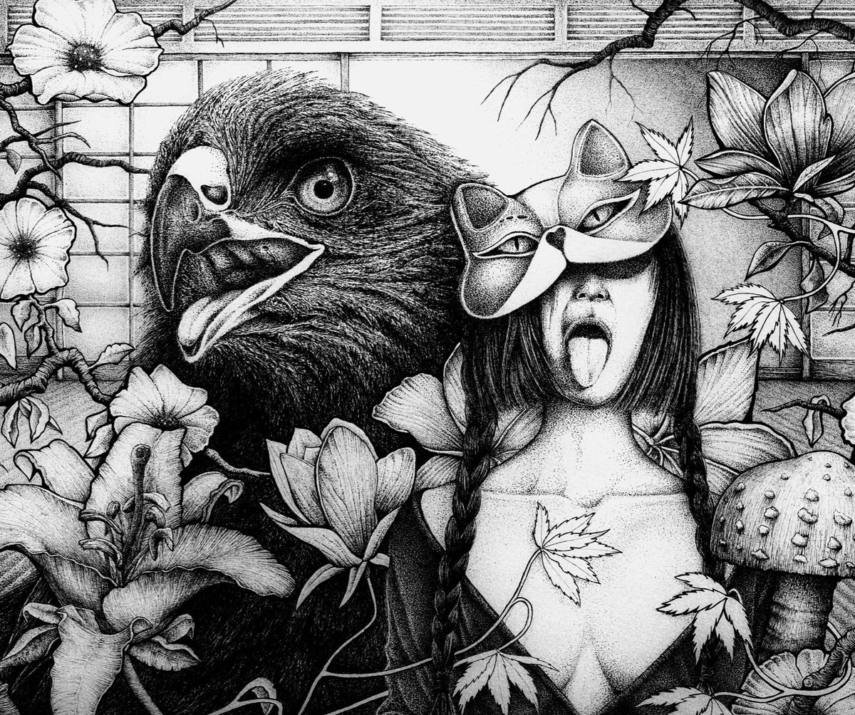 her screams fell silent so she went into dreamland and the surreal.