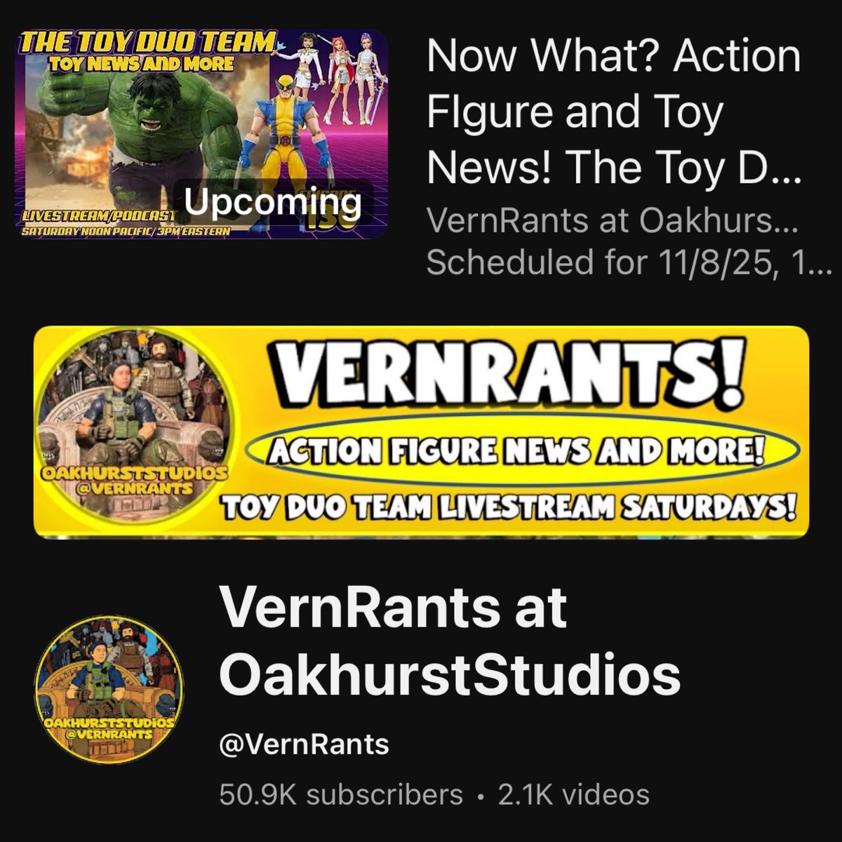 OakhurstStudios's tweet image. Coming up Saturday at noon!

Live! Let’s catch up in the weeks reveals! 
#actionfigures #toynews
