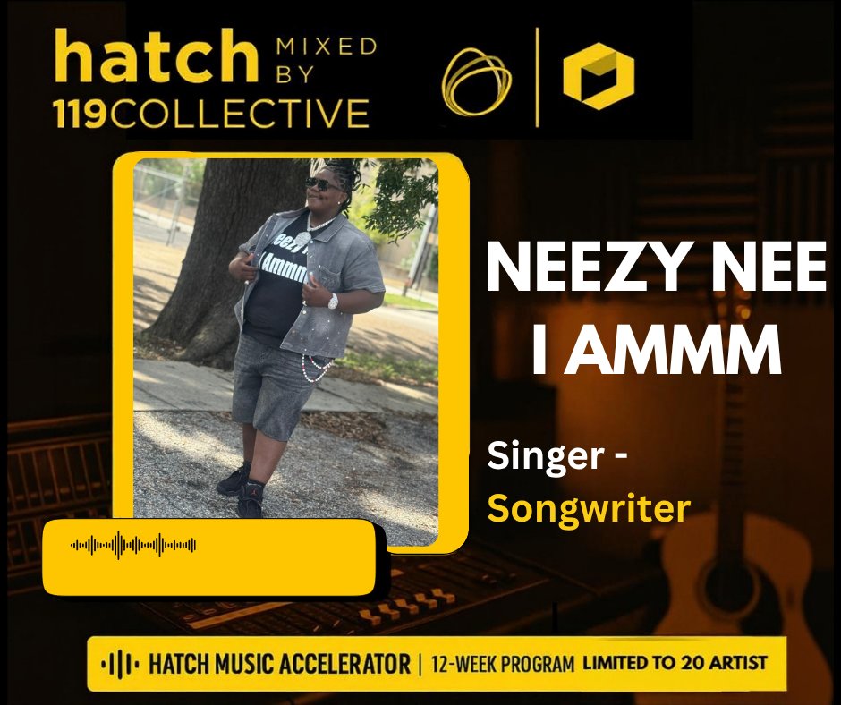 Meet <a href="/Neezynee1/">Neezy</a> 
Born in Mobile, AL, Neezy is turning dreams into determination and passion into purpose. 
Now joining the #Hatch119 Music Accelerator to keep breaking barriers and inspiring others to rise. 
#HatchFairhope #119Collective #IndependentArtist #MusicCommunity