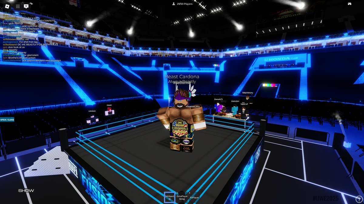 Beastly Cardona defeats Zed Navarro for the vacant <a href="/UWEONROBLOX/">UWE</a> United States Championship.

#UWEFusion