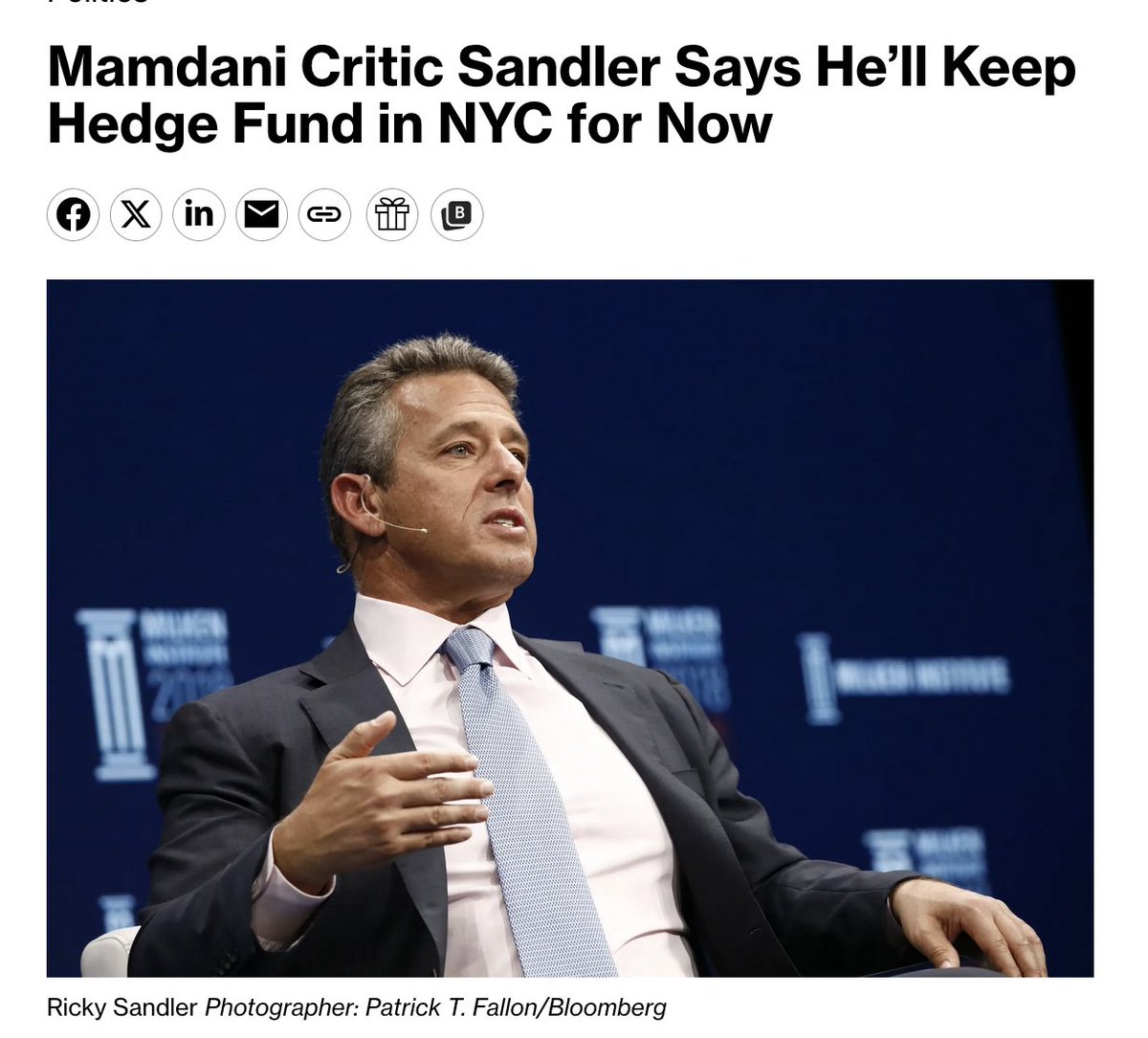 Another wealthy guy admits he's not leaving NYC: "I am not planning to move Eminence Capital to another city or state"

Are you guys starting to get it yet?