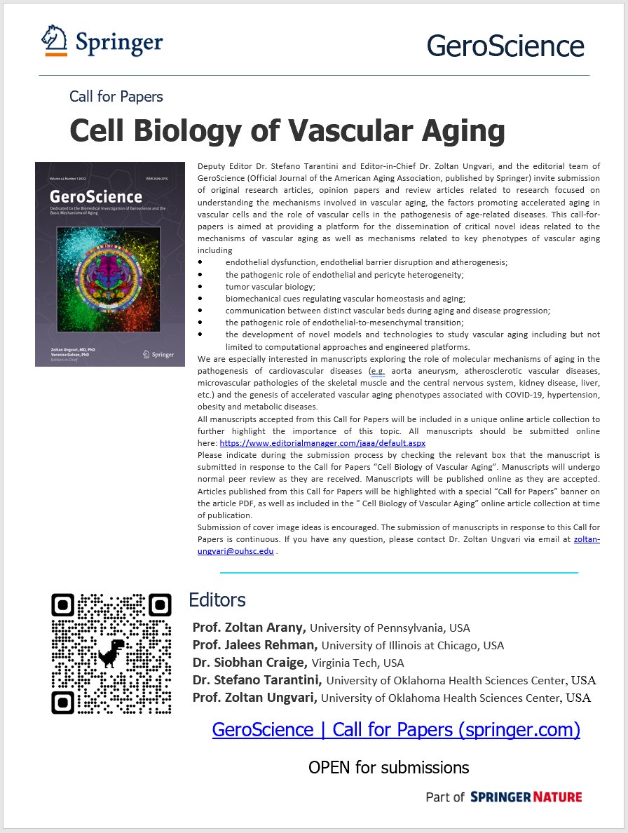 GeroScience (@geroscienceage) on Twitter photo 