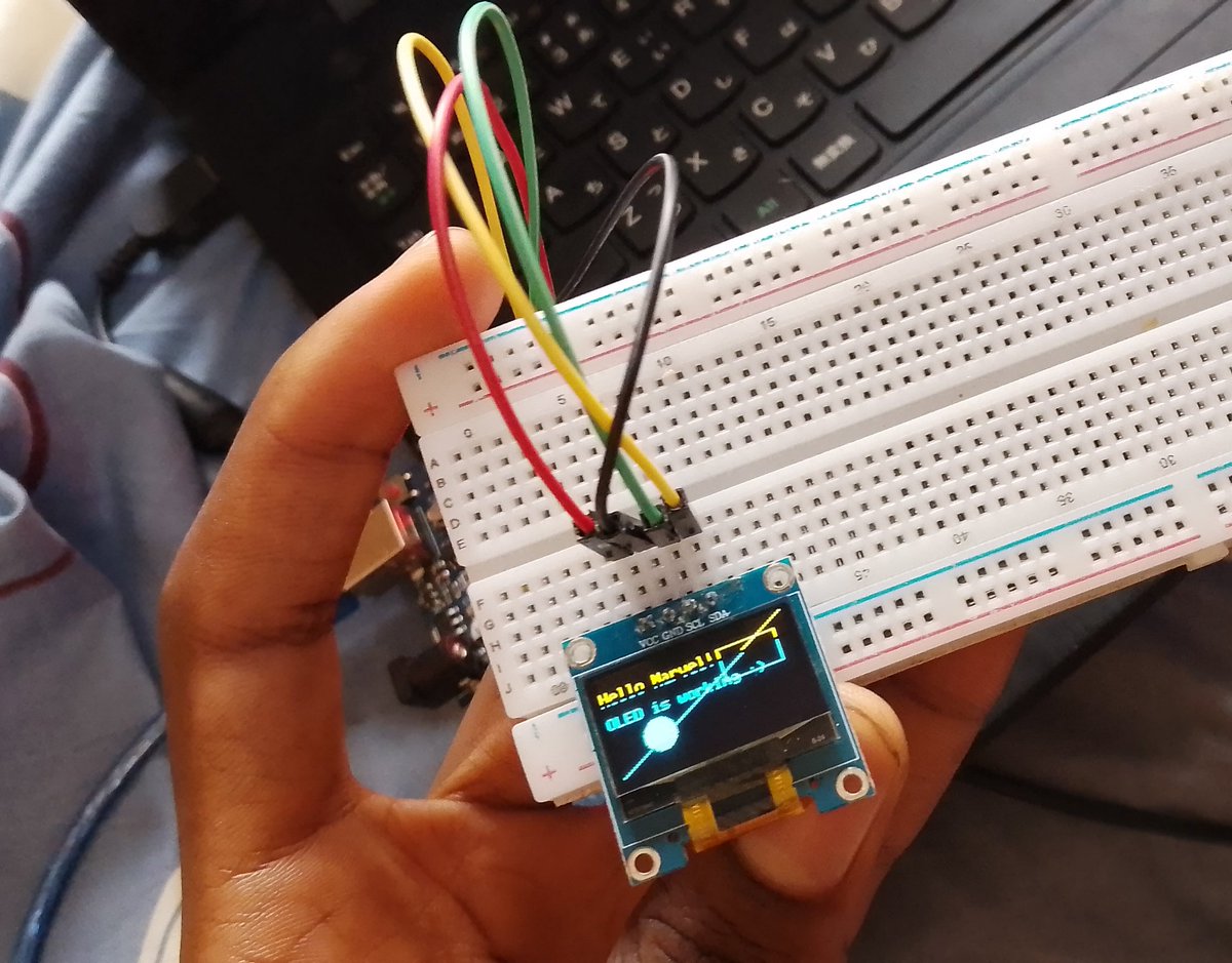 Marvel_14_code's tweet image. Finally, I was able to display something on my tiny OLED display.

I did it in the morning