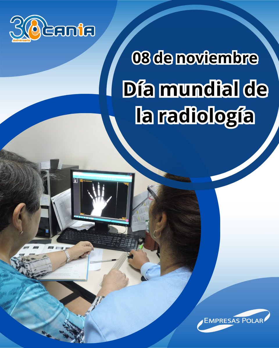Cada 8 de nov se celebra el Día mundial de la radiología, en honor al descubrimiento de los rayos X  q destaca el impacto de la radiología en el diagnóstico médico, la investigación científica y la mejora continua de la atención en salud.🩻