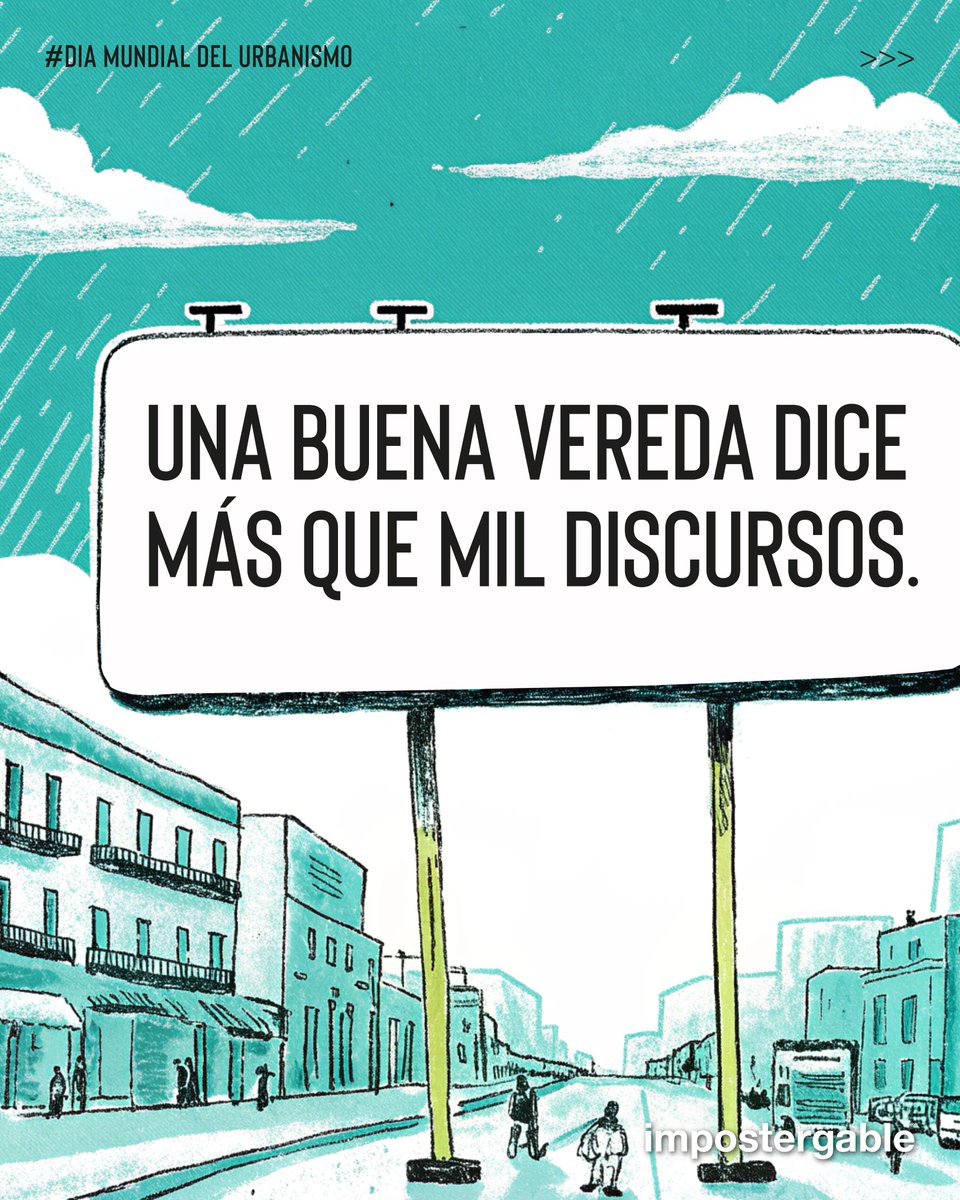 impostergablePE's tweet photo. Mañana se celebra el Día Mundial del Urbanismo, por eso te regalamos 5 vallas urbanitas con frases para pensar (y sobrepensar) la ciudad. Agarra la que más te guste, compártela, y si tienes un minuto, déjanos tu propia frasesita urbana🌎 https://t.co/4rhoc61apf
