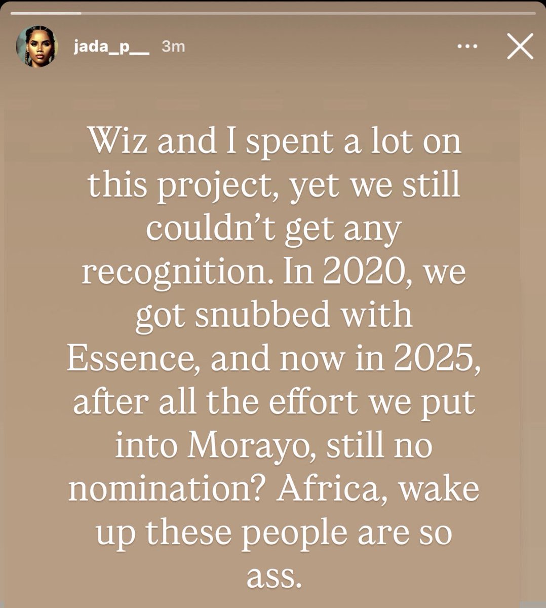 DavidoPolice's tweet photo. Wizkid baby mama Jada P via IG story https://t.co/5YspaWccov