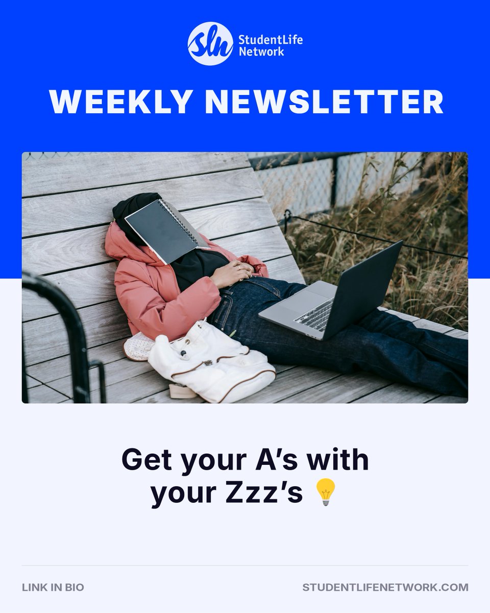 StudentLifeNet's tweet image. Daylight saving just ended, so you totally used that extra hour for rest… right? 🤔 Now’s the perfect time to reset your sleep schedule and head into the most hectic stretch with bright eyes, renewed energy, and a focused mind.
🔗mailchi.mp/studentlifenet…