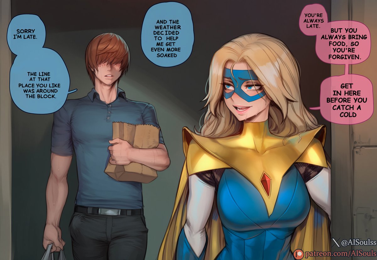 AISoulss's tweet photo. Blonde Blazer | Unplanned Visit - 35 Captioned Images [Comic]

Who will you choose? Blonde Blazer or Invisigal?
#Dispatch #BlondeBlazer #Invisigal https://t.co/hAqODSwFEq