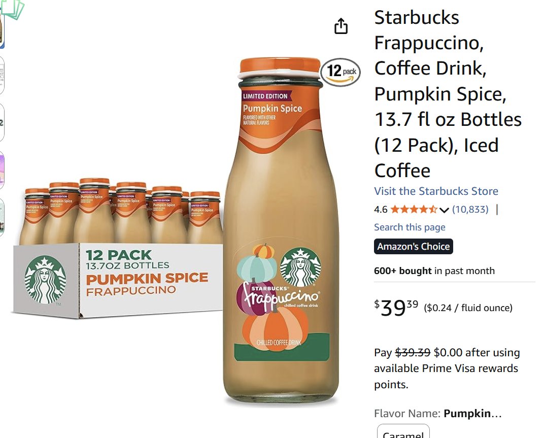 Pricerrors's tweet image. SAM'S CLUB ERROR ON STARBUCKS 🎃

Select locations are showing around $6 for a Case of 15 Starbucks Pumpkin Spice Frappuccino drinks.

Retailing $40+ everywhere else!

Check for local stock:
mavely.app.link/e/WwuJMs0K6Xb