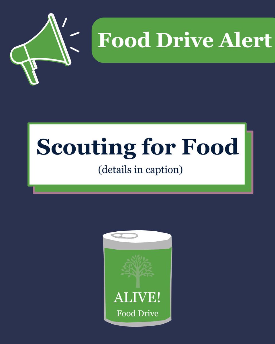It's time for this year's Scouting for Food! If you received a sticker from Scouting America, remember to put it with your food on your porch by tomorrow so the scouts know to come pick up your food.
