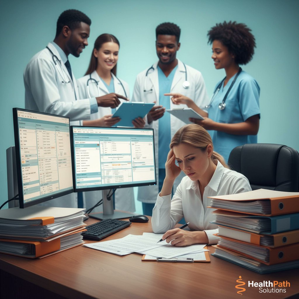 HealthPathSol's tweet image. November is National Diabetes Month! Managing diabetes comes with complex codes and admin stress. HealthPath Solutions simplifies billing so you focus on patient care. Visit healthpathsolutions.us #HealthPathSolutions #DiabetesMonth How do you tackle paperwork?