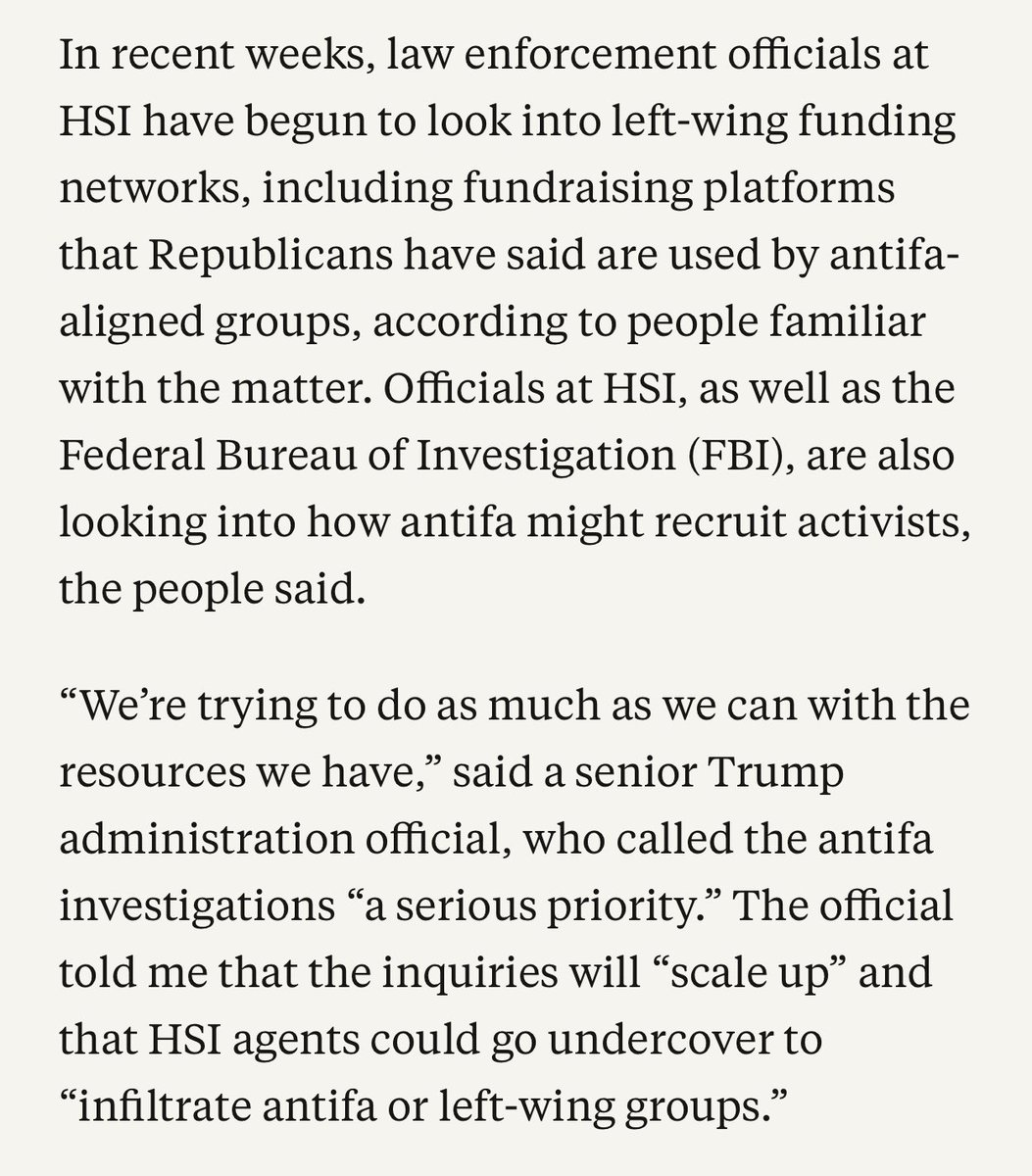 restoreorderusa's tweet image. ANTIFA UPDATE: Officials at the FBI, HSI, and IRS are actively investigating numerous far-left groups.

As one example, a DHS spokesperson cited an antifa-affiliated group responsible for doxing ICE agents. 

The agencies in question are scrutinizing the funding these groups…