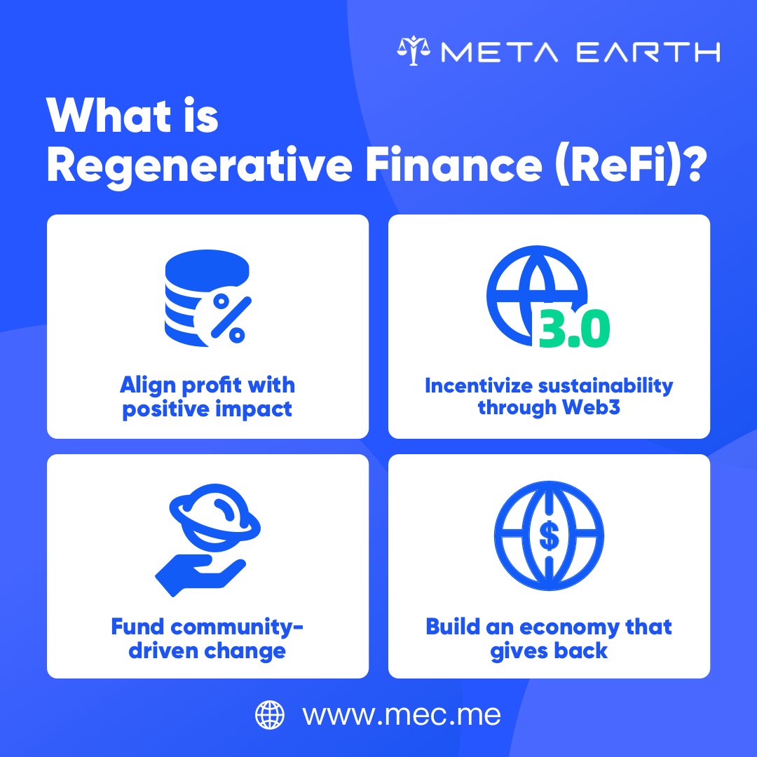 MetaEarthLib's tweet photo. What if your money could create impact instead of just sitting still? 💡

Regenerative Finance (#ReFi) transforms every transaction into a force for good — empowering people, uplifting communities, and restoring the planet. 🌍✨
@_MetaEarth_ @MetaEarthLib https://t.co/CFymQIwJuM
